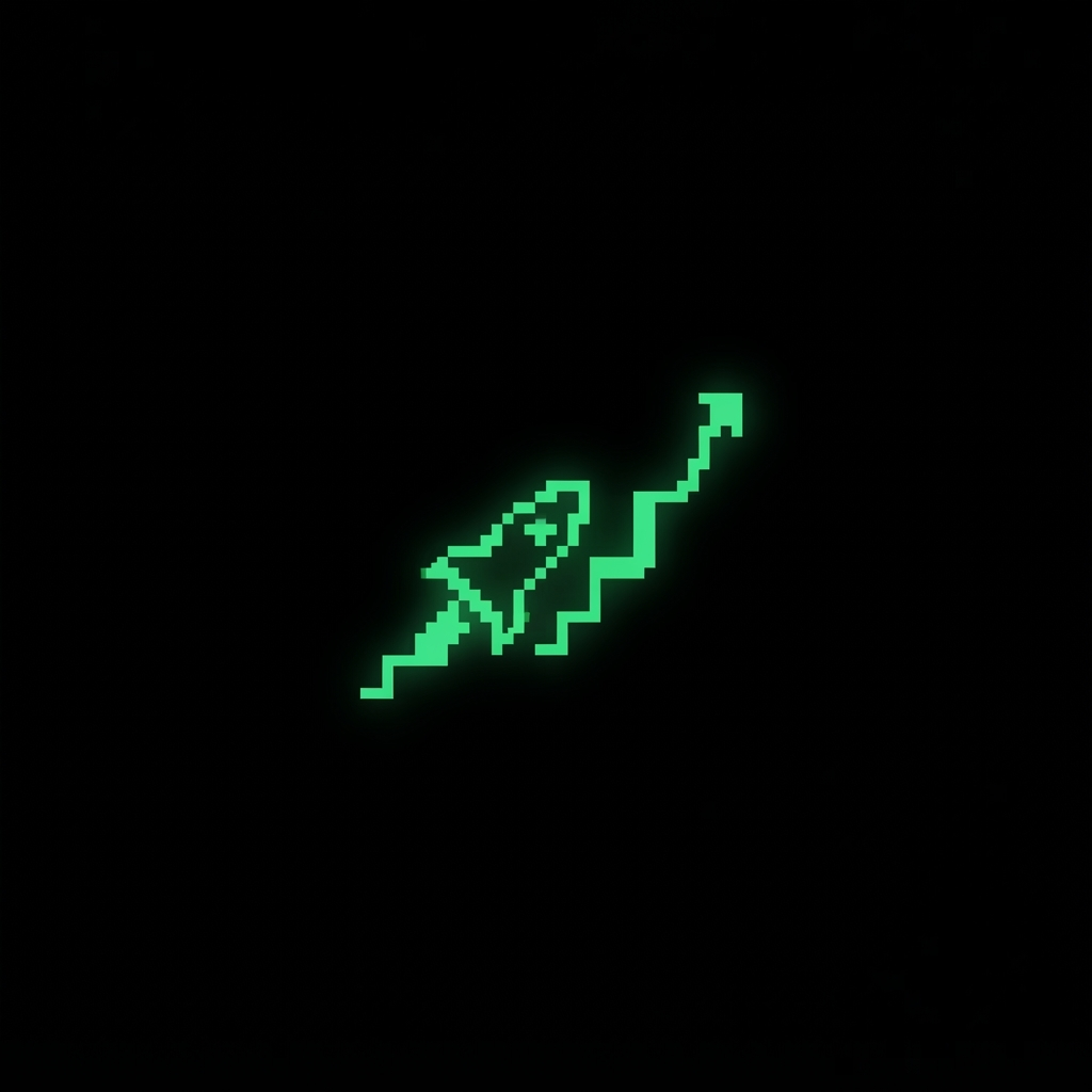 Pixel crash rocket icon