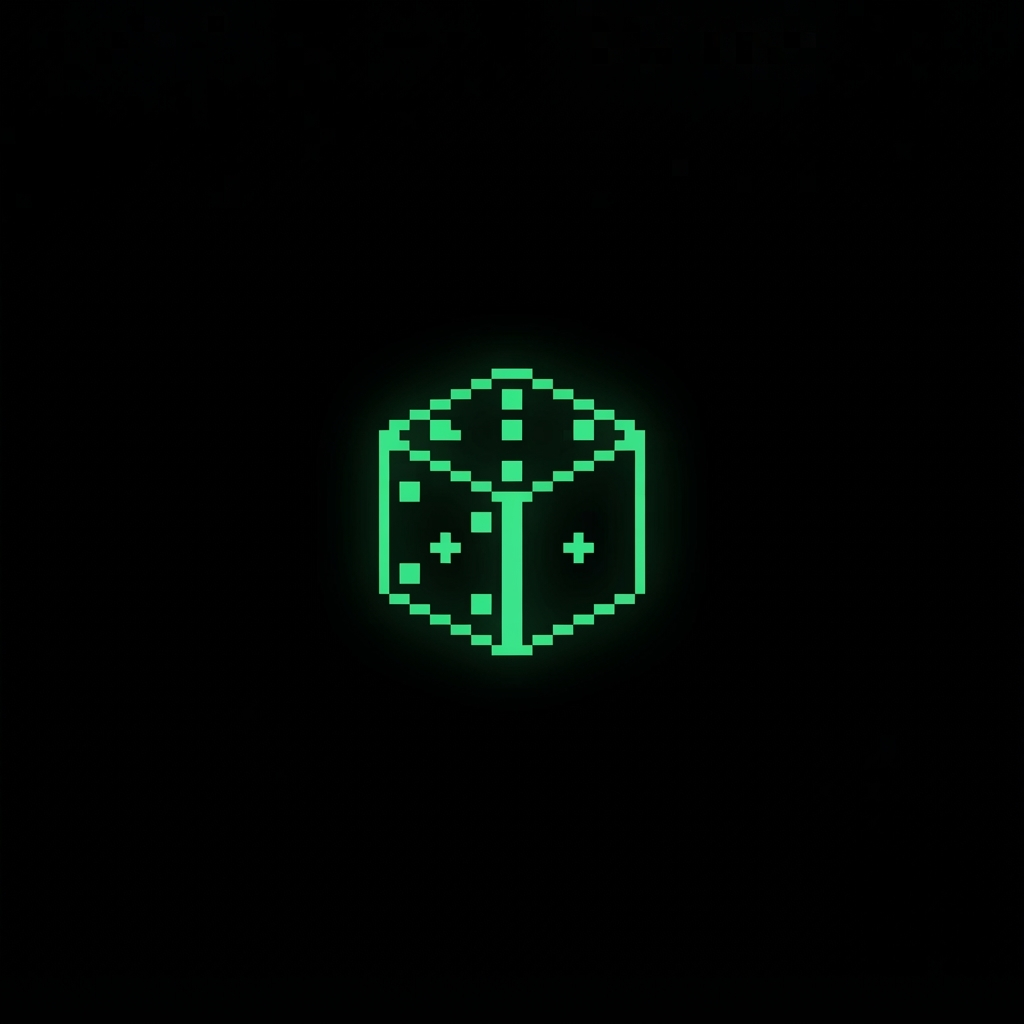 Pixel dice icon